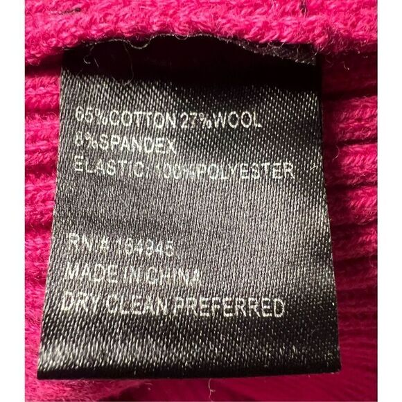 TOCCIN NY Felicity Long Sleeve Ribbed Sweater Dress in Fuchsia NWT Size Medium - Picture 5 of 5